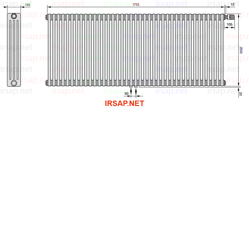 Радиатор IRSAP Tesi 42500/39 T52 CL 01